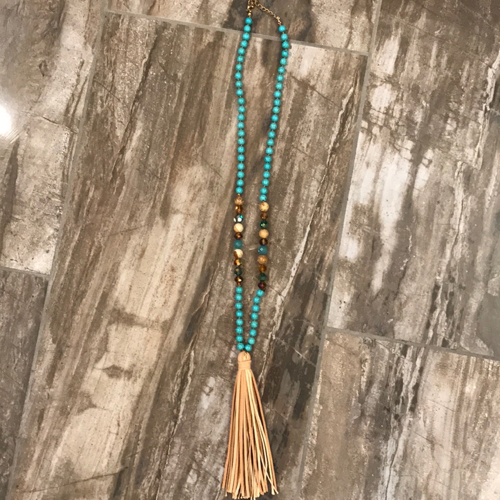 Long tassel necklace